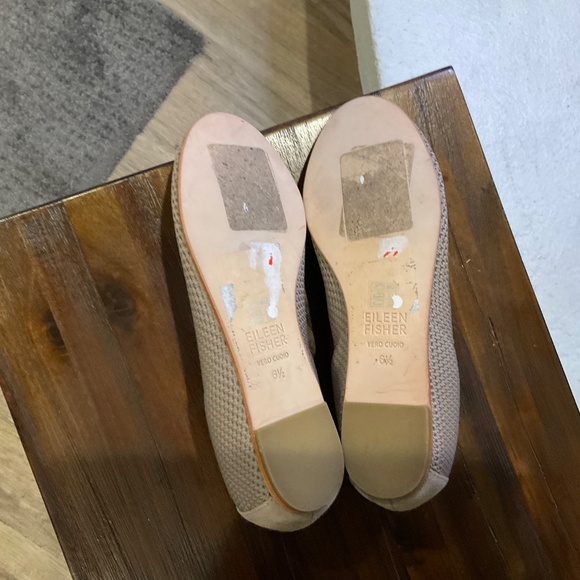 EILEEN FISHER Taupe Ballet Flats Beige Slip On Knit Stretch size 6.5 - Picture 7 of 8